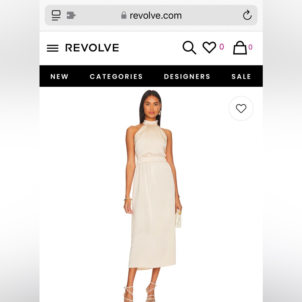✅ sold. Nwt Revolve Minkpink Finlay Midi Dress in Peach - Picture 4 of 7